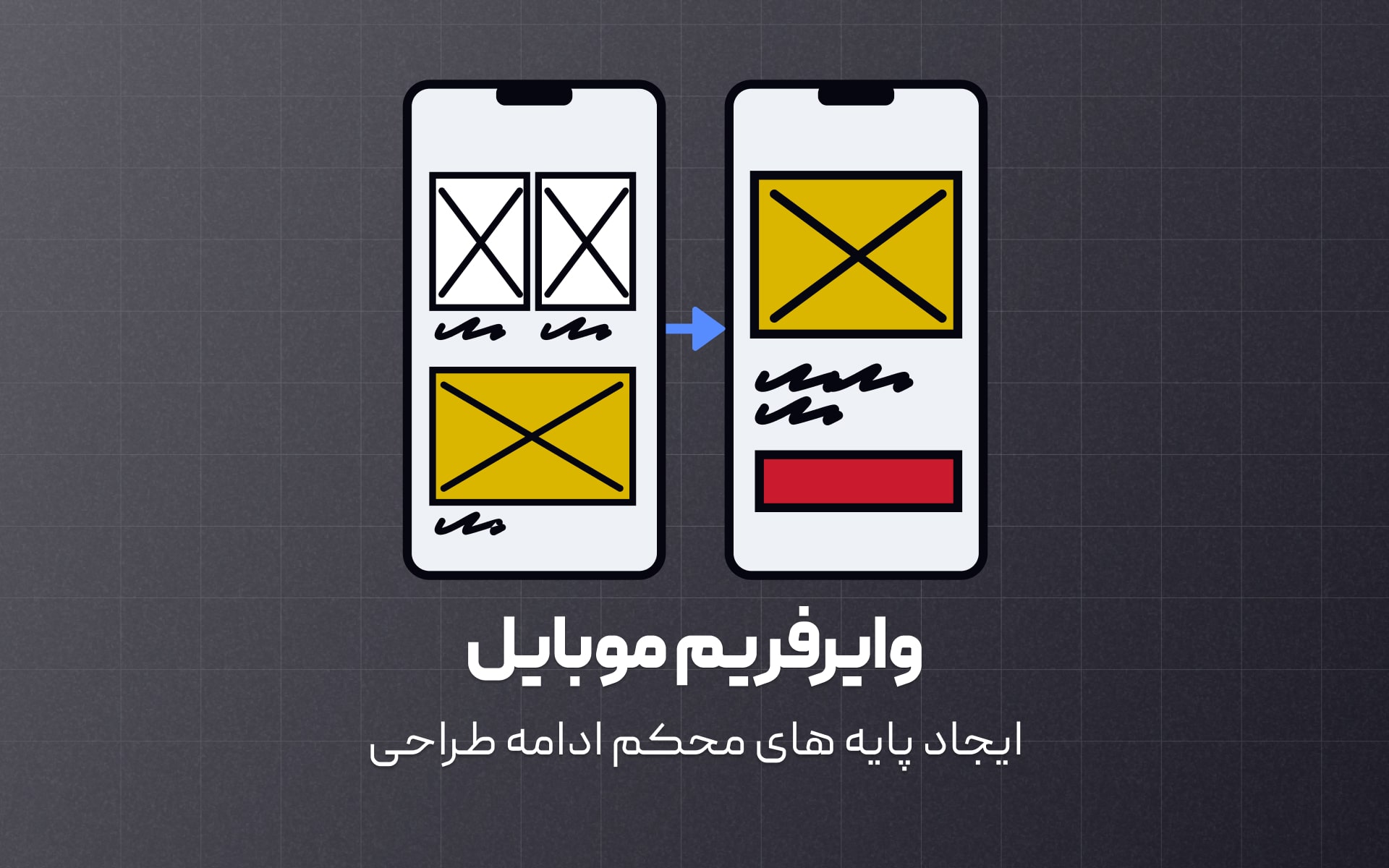 نکات طراحی وایرفریم ویژه موبایل و اپلیکیشن ها